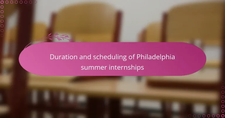 featured-image-duration-and-scheduling-of-philadelphia-summer-internships